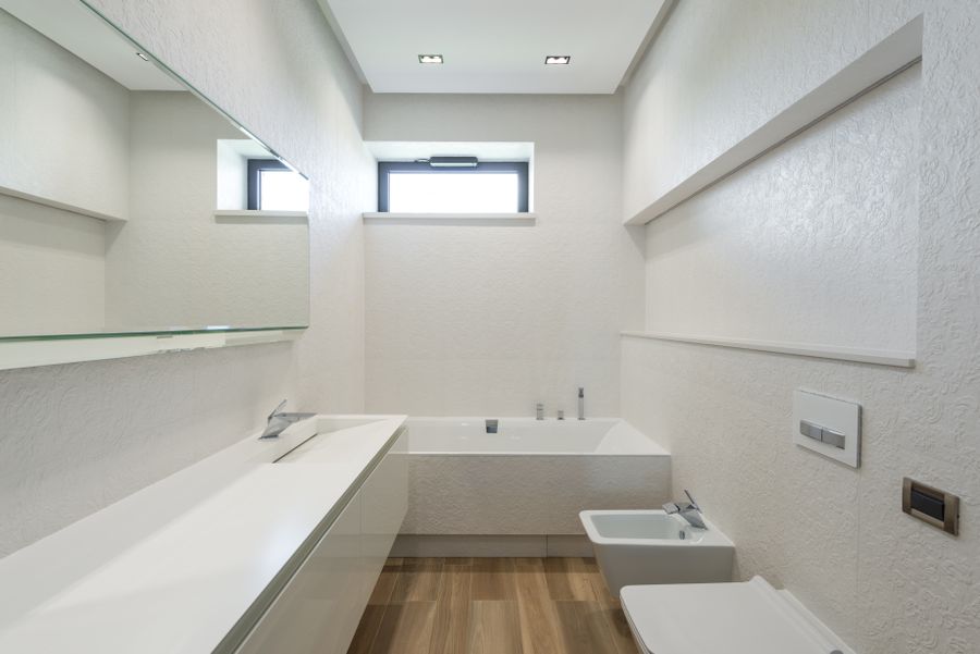 Clean modern bathroom